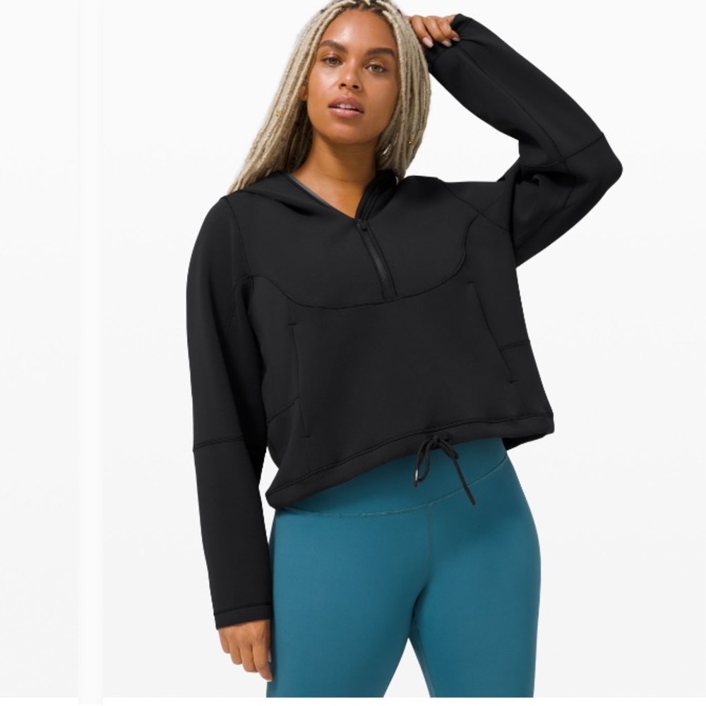Lululemon Spacer front tie quarter zip hoodie